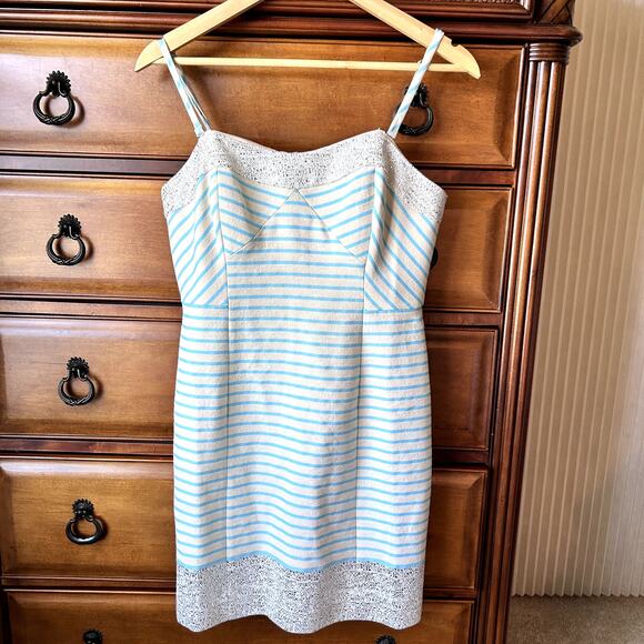 Lilly Pulitzer Women´s Remi Horizon Bayview Stripe Metallic Summer Dress Size 6 - Picture 9 of 13